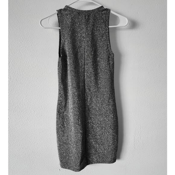 Zara Dress With Metallic Thread Sheath Bodycon Sleeveless Sparkle Mini Pullover - Picture 3 of 8
